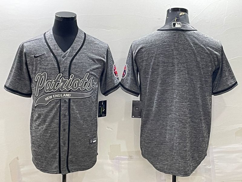 Men New England Patriots Blank Grey hemp ash 2022 Nike Co branded NFL Jersey->new england patriots->NFL Jersey